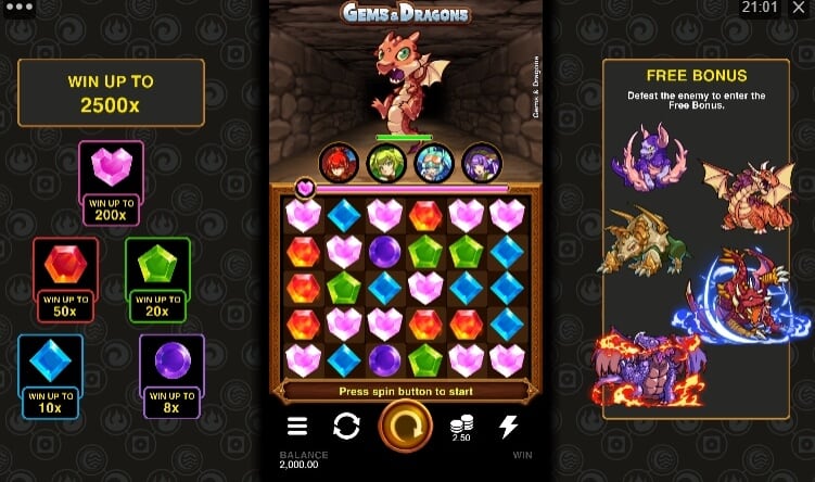 Gems and Dragons MICROGAMING สล็อต xo