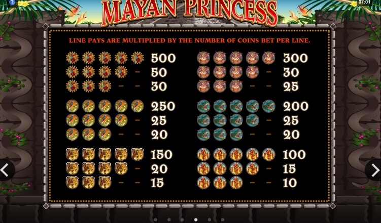 Mayan Princess MICROGAMING สล็อต xo เครดิต ฟรี