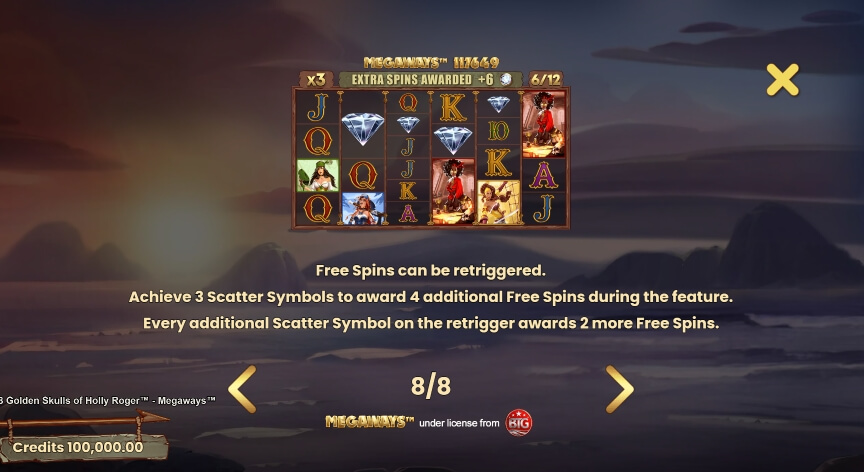 8 Golden Skulls Of The Holly Roger MICROGAMING slotxo 168