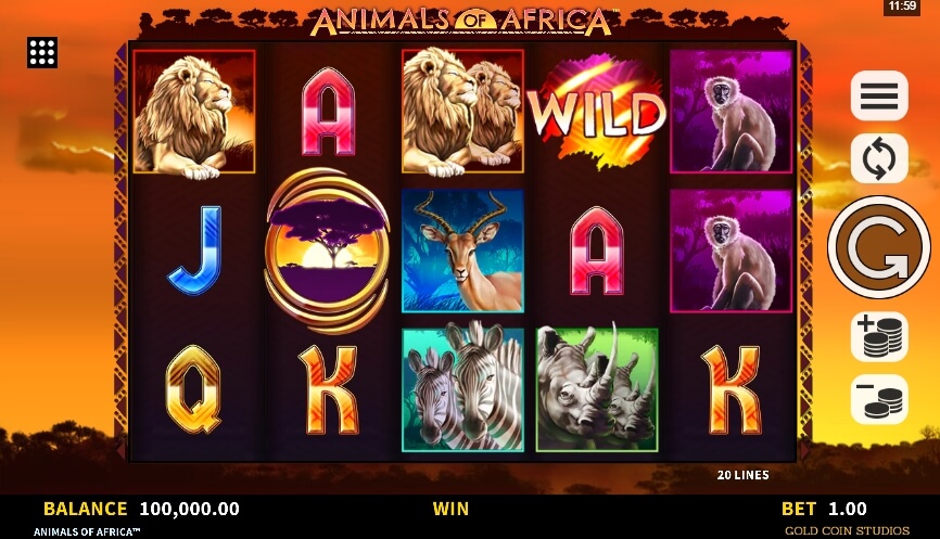 Animals of Africa MICROGAMING สล็อต xo