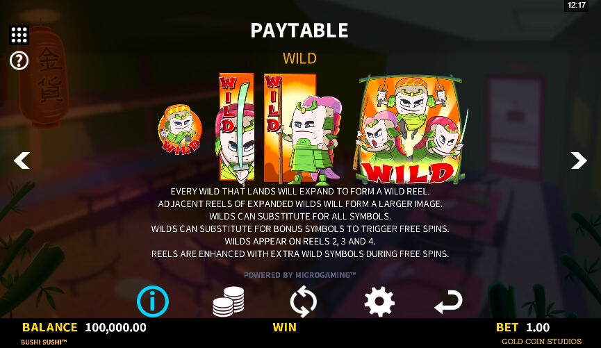 Bushi Sushi MICROGAMING slotxo168