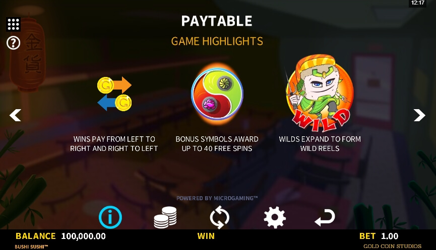 Bushi Sushi MICROGAMING สล็อต xo