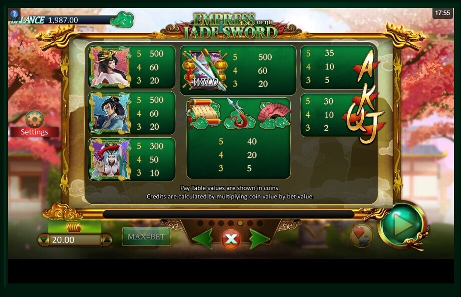 Empress Of The Jade Sword MICROGAMING สล็อต xo เครดิต ฟรี