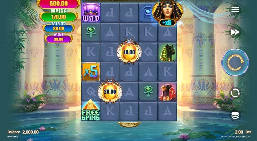 Cleopatra's Golden Spells MICROGAMING สล็อต xo