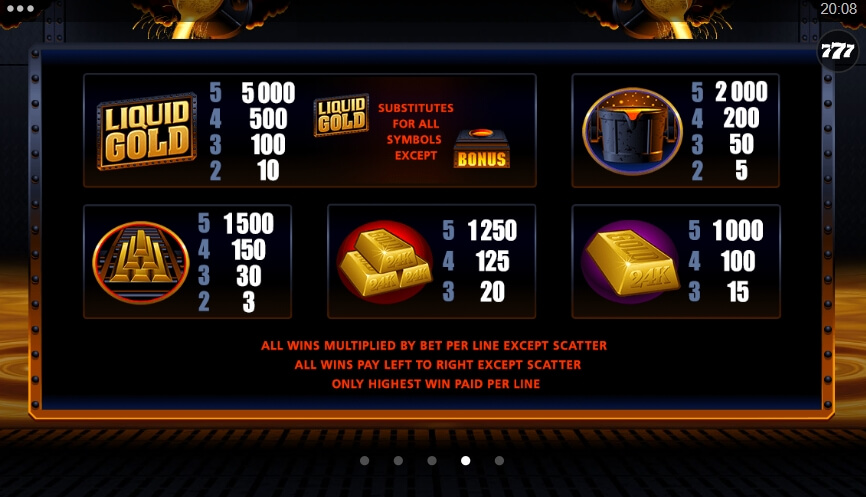 Liquid Gold MICROGAMING สล็อต xo เครดิต ฟรี